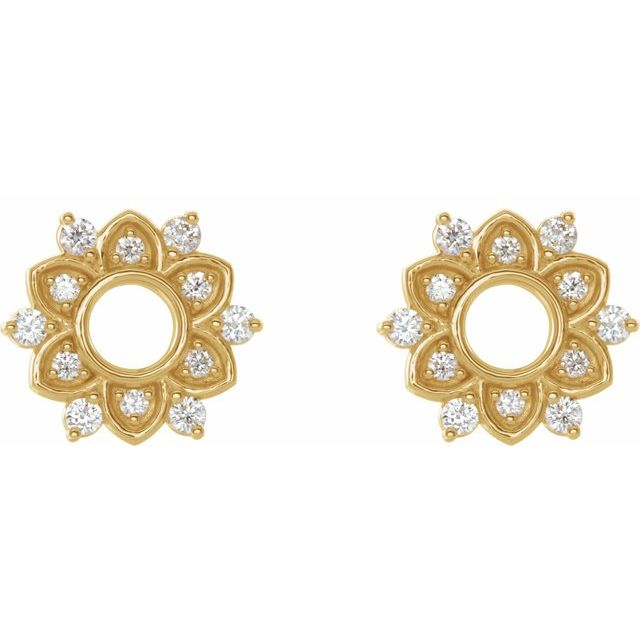 14K Yellow 1/3 CTW Natural Diamond Earrings