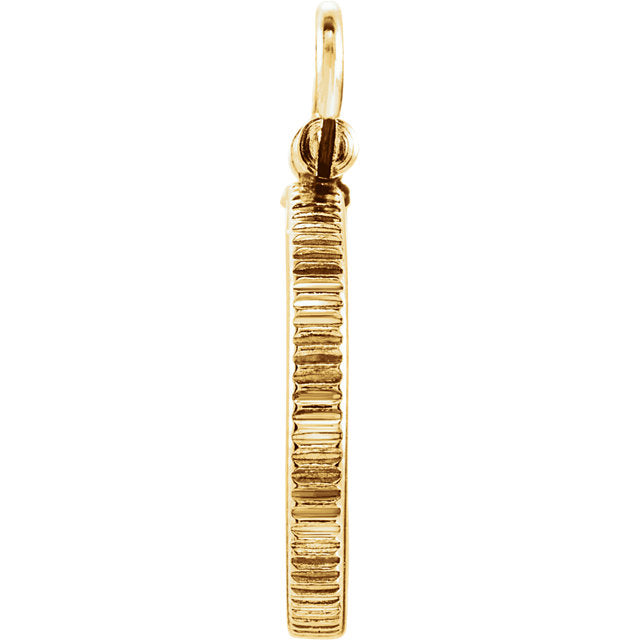14k Yellow Dangle Mounting for 14x1 mm Coin