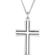 Sterling Silver Cross 24' Necklace