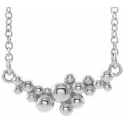 Sterling Silver Scattered Bead 18' Necklace