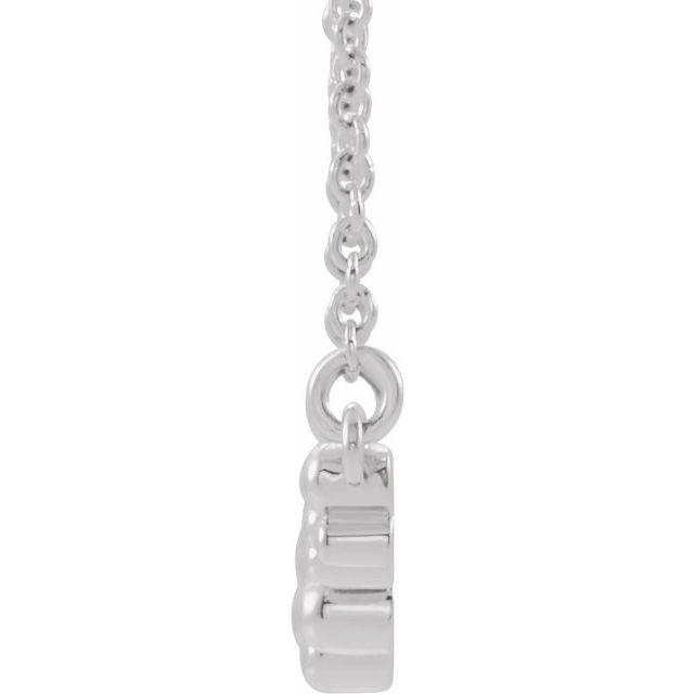Sterling Silver Scattered Bead 18' Necklace