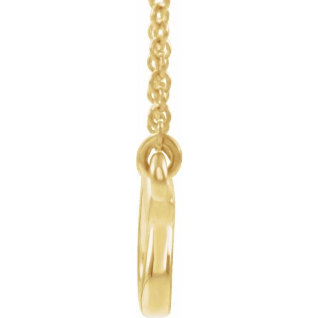 14K Yellow 28.6x8 mm Freeform Bar 18' Neckalce