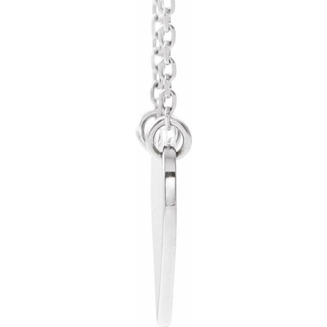 Sterling Silver Engravable Heart 16-18' Necklace
