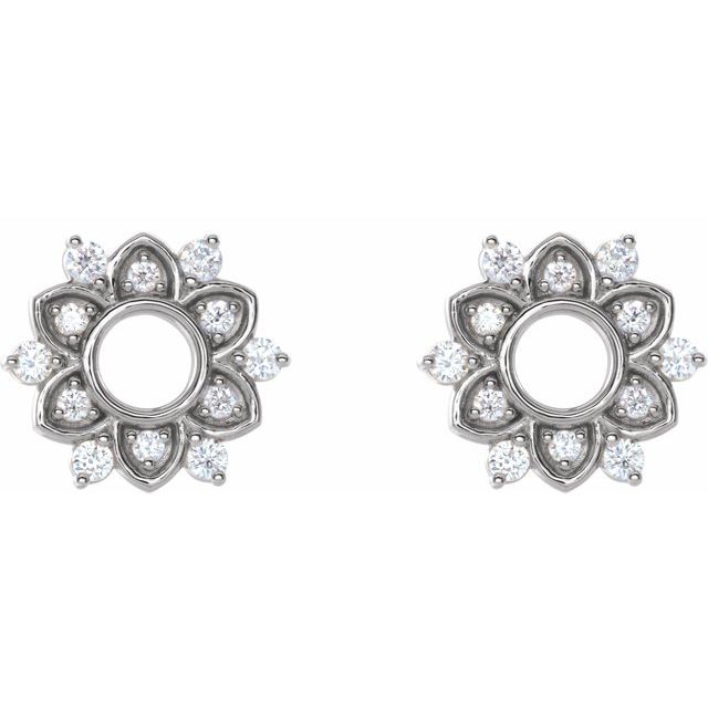 14K White 1/3 CTW Natural Diamond Earrings