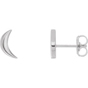 Sterling Silver Crescent Moon Earrings