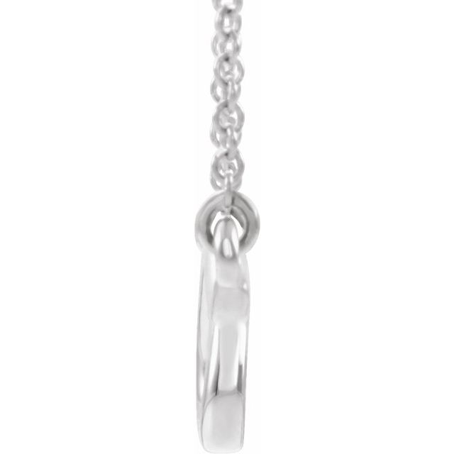 Sterling Silver 28.6x8 mm Freeform Bar 18' Neckalce