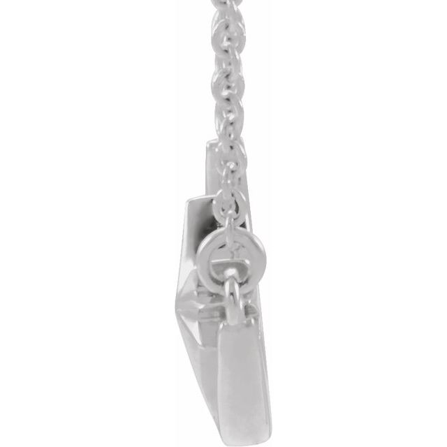 Sterling Silver Crescent Moon & Star 16-18' Necklace