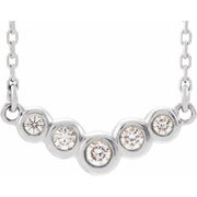 14K White  1/8 CTW Natural Diamond 18' Necklace