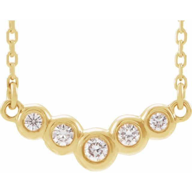 14K Yellow  1/8 CTW Natural Diamond 18' Necklace