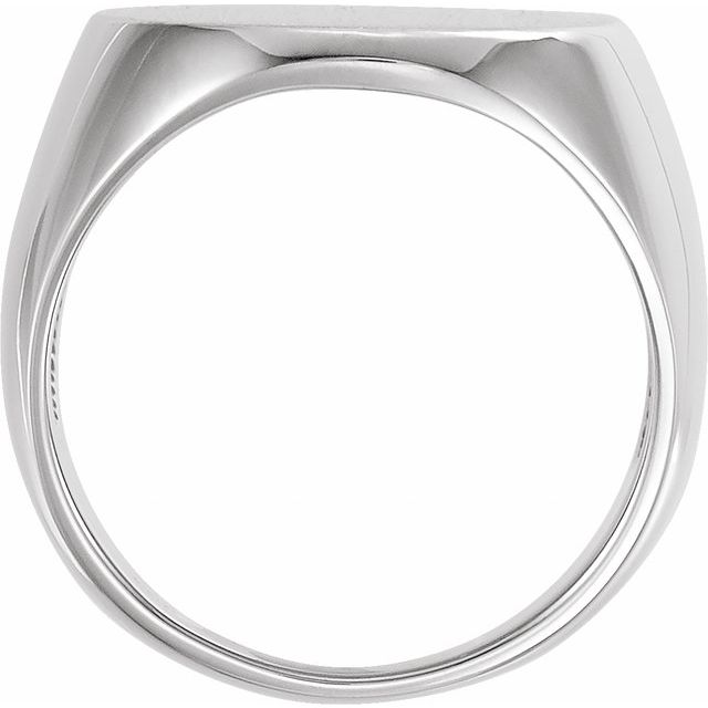 Sterling Silver 27x19 mm Oval Signet Ring