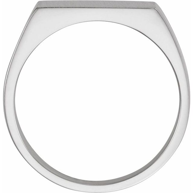 Sterling Silver Rectangle Signet Ring