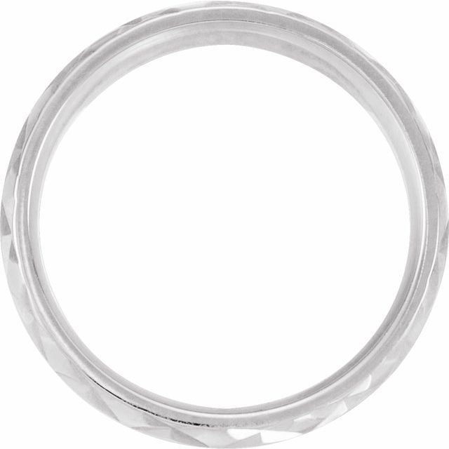 Sterling Silver 7 mm Geometric Band Size 8