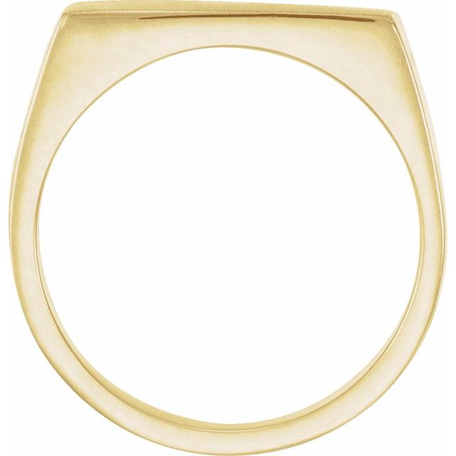 14K Yellow 15x9 mm Rectangle Signet Ring