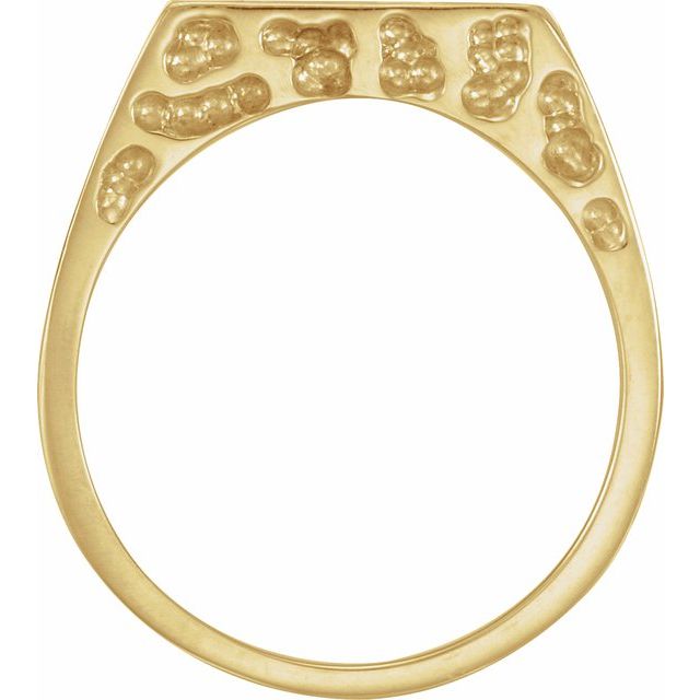 14K Yellow 14 mm Nugget Ring