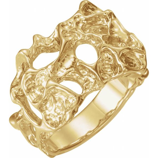 14k Yellow Nugget Ring