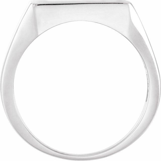 Sterling Silver 13.5x13 mm Square Signet Ring