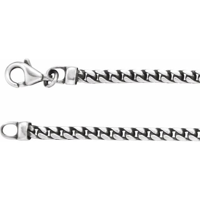 Sterling Silver 3 mm Franco 20' Chain