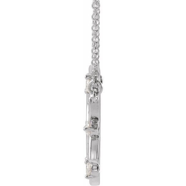 14K White 1/4 CTW Natural Diamond 18' Necklace