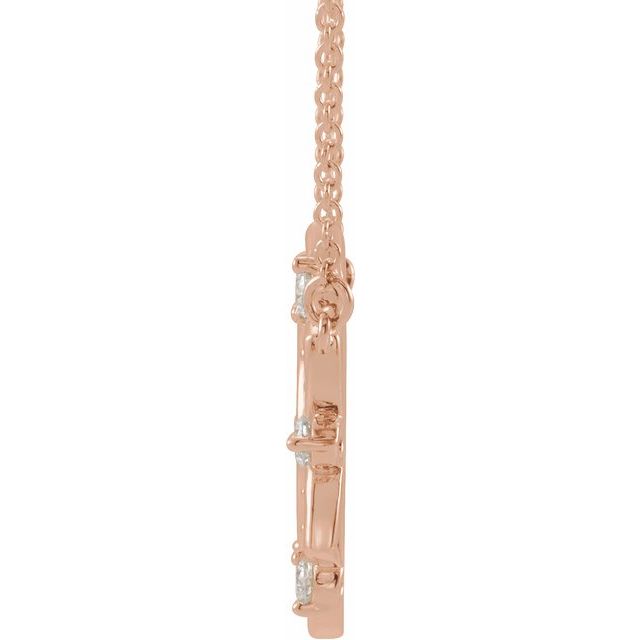 14K Rose 1/4 CTW Natural Diamond 18' Necklace