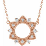 14K Rose 1/4 CTW Natural Diamond 18' Necklace