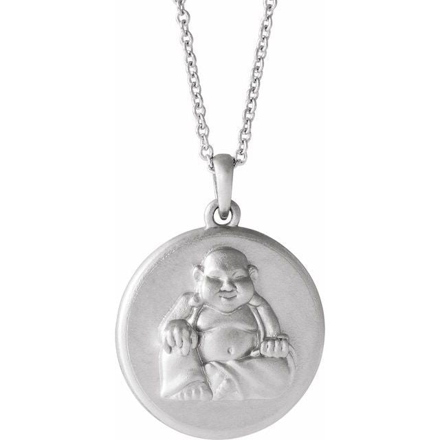 Sterling Silver Buddha 16-18' Necklace