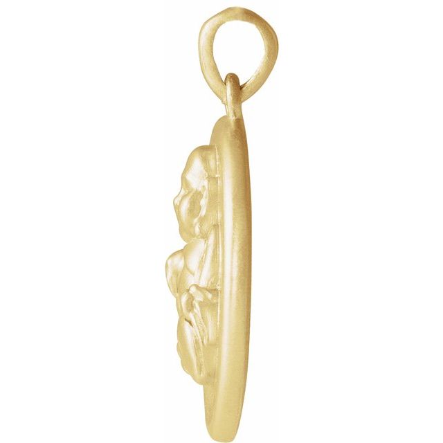 14K Yellow Buddha Pendant