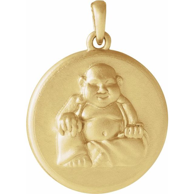 14K Yellow Buddha Pendant