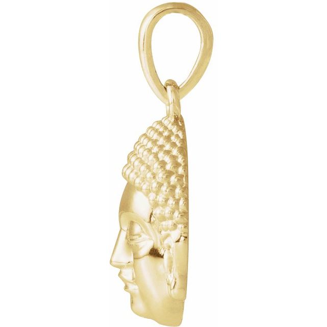 14K Yellow Meditation Buddha Pendant