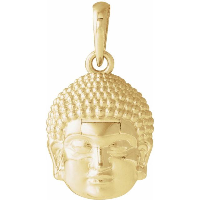 14K Yellow Meditation Buddha Pendant