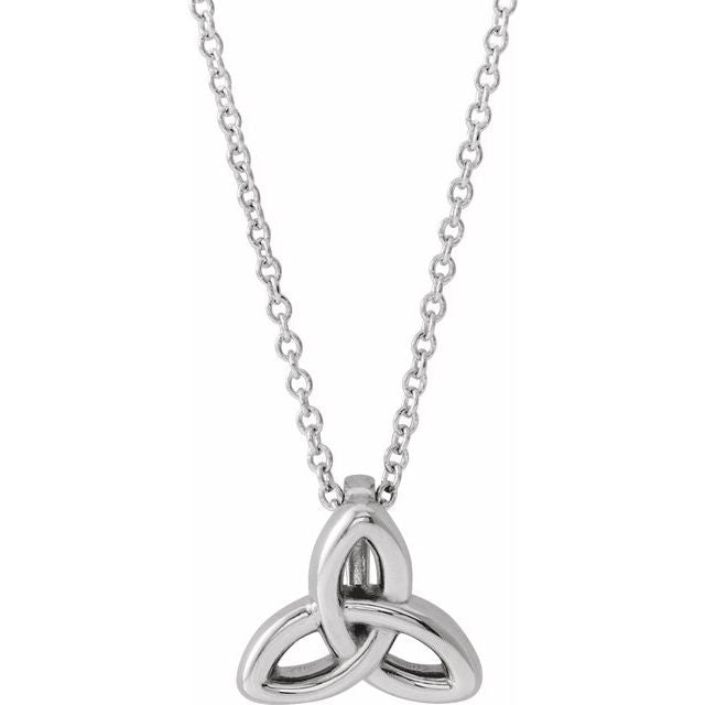 Sterling Silver Celtic-Inspired Trinity 16-18' Necklace