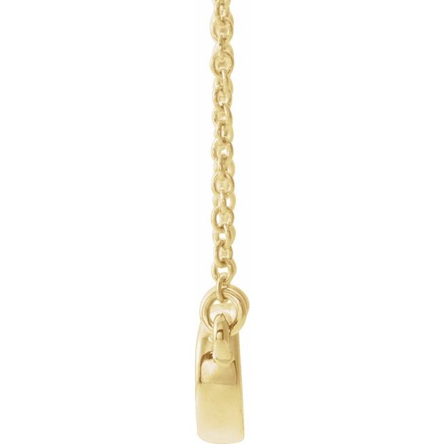14K Yellow Freeform Bar 18' Necklace