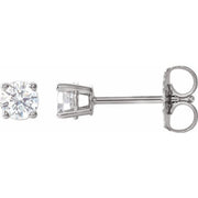 14k White 1/3 Ctw Natural Diamond Stud Earrings