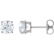 14K White 6 mm Stuller Lab-Grown Moissanite Stud Earrings