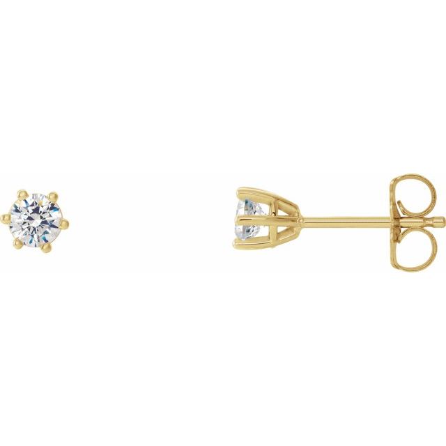 14K Yellow 1/4 CTW Lab-Grown Diamond Earrings