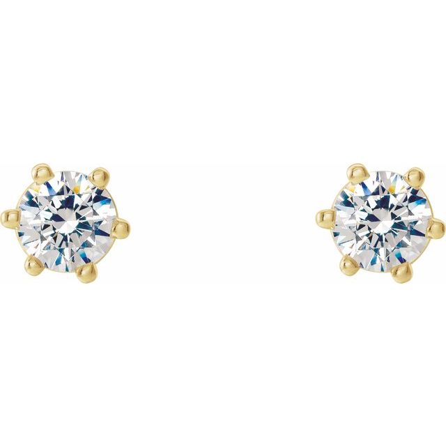 14K Yellow 1/4 CTW Lab-Grown Diamond Earrings