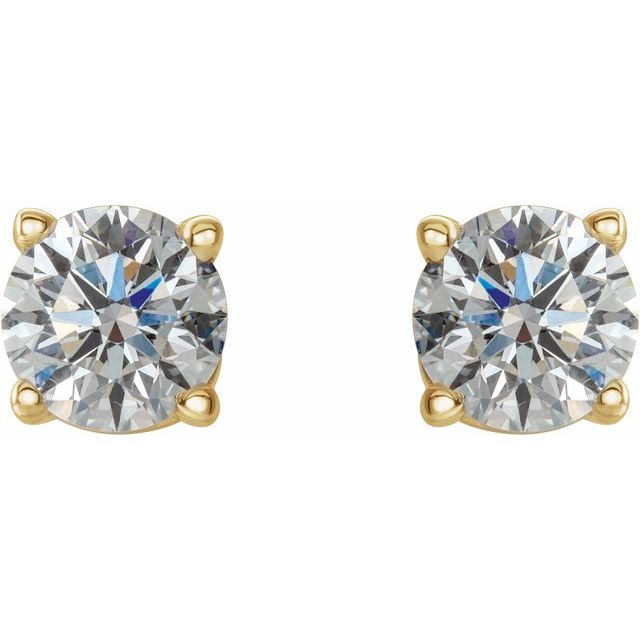 14k Yellow 1/2 Ctw Natural Diamond Stud Earrings