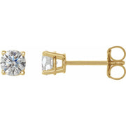 14k Yellow 1/2 Ctw Natural Diamond Stud Earrings