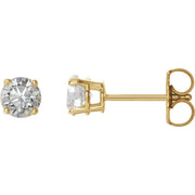 14K Yellow 3/4 CTW Natural Diamond Stud Earrings