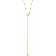 14K Yellow 1/5 CTW Natural Diamond Bar 15-17' Y Necklace