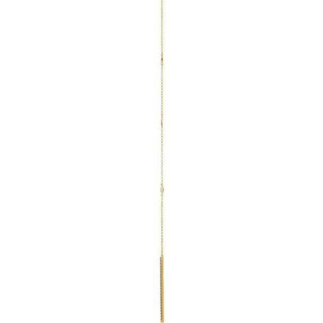 14K Yellow 1/3 CTW Natural Diamond Bar 15-17' Y Necklace