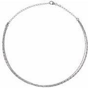 Sterling Silver Adjustable 3-Strand Bead 13-16' Necklace