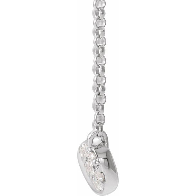 14K White 1/6 CTW Natural Diamond Infinity-Inspired 15-17' Necklace