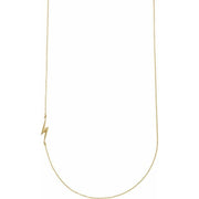 14K Yellow Lightning Bolt 16' Necklace