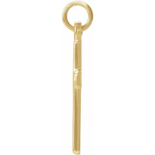 14K Yellow Cross Pendant