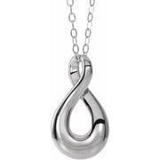 Sterling Silver Infinity-inspired Ash Holder 18' Necklace