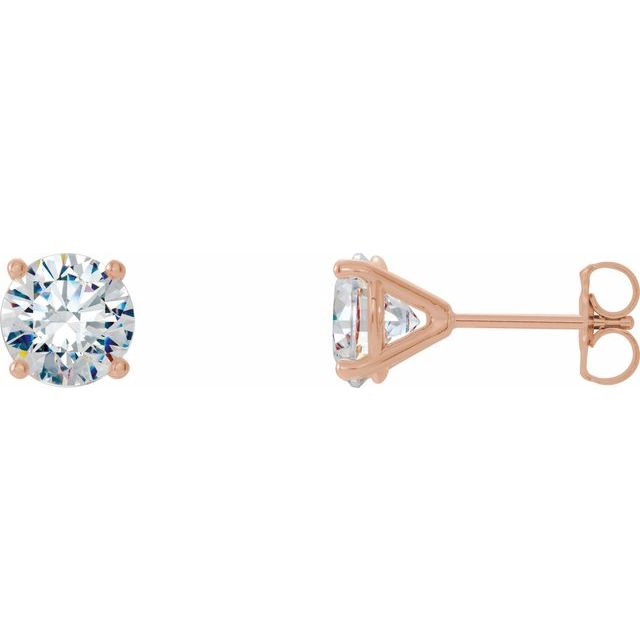 14K Rose 1/2 CTW Natural Diamond Cocktail-Style Earrings