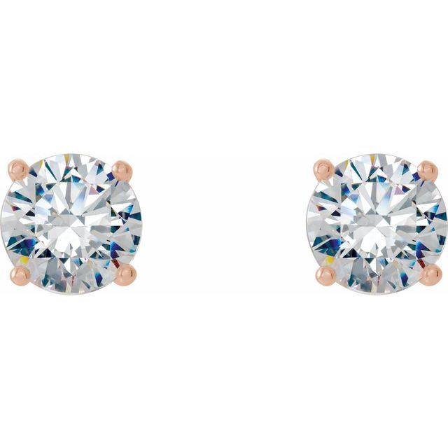14K Rose 1/2 CTW Natural Diamond Cocktail-Style Earrings