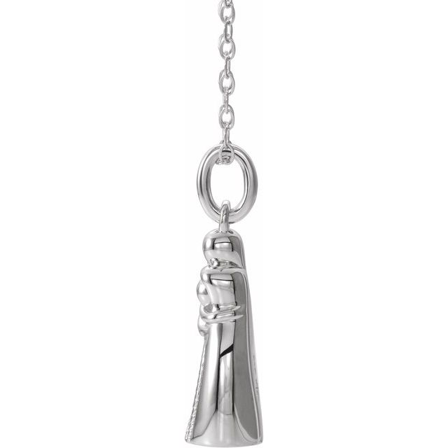 Sterling Silver Holding You Forever Ash Holder 18' Necklace
