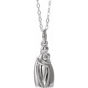 Sterling Silver Holding You Forever Ash Holder 18' Necklace