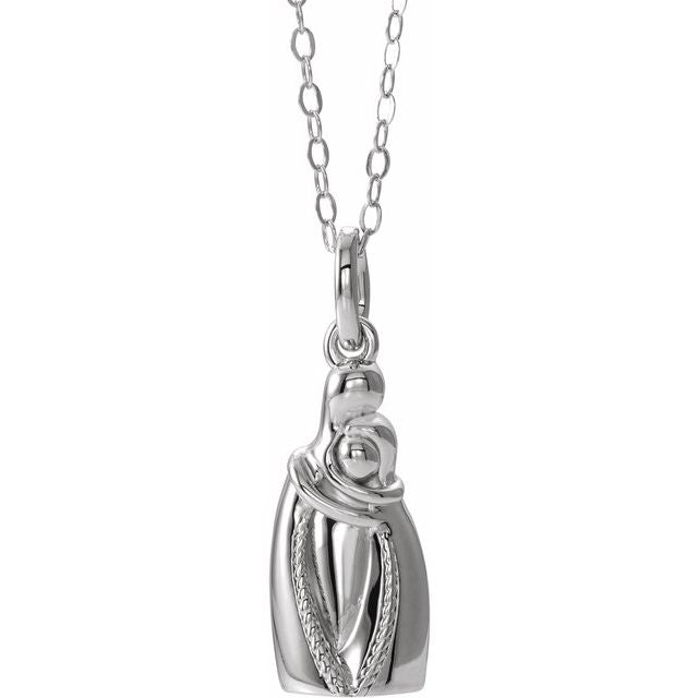 Sterling Silver Holding You Forever Ash Holder 18' Necklace